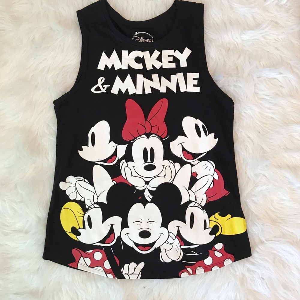 Disney Juniors Black Mickey tank top size 7-9